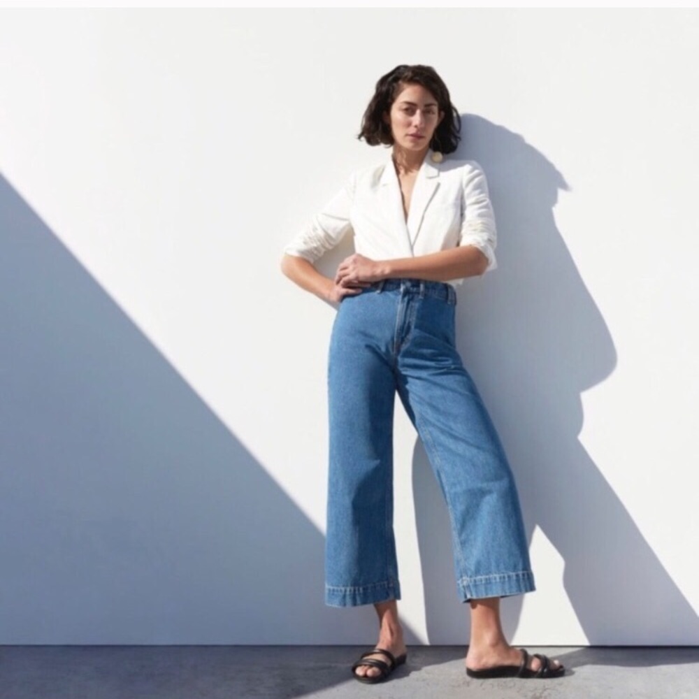 Everlane Denim Drop 02 wide leg crop size 27